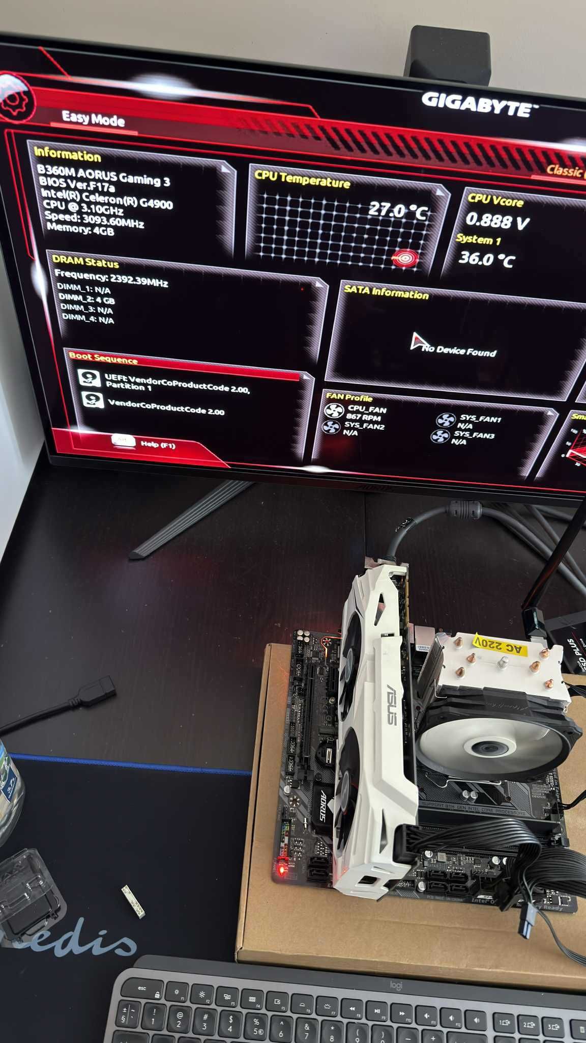 Дъно Дънна платка GIGABYTE B360M AORUS GAMING 3 1151 DDR4 Overclock