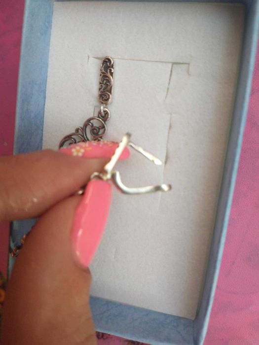 Сребърни обеци нови