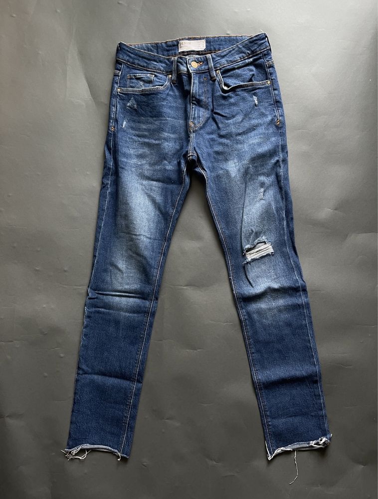 Bershka Skinny Jeans Albastrii | Barbati | 38