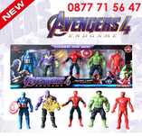 Фигурки AVENGERS фигури Спайдър Танос Хълк Капитан Америка Отмъстители