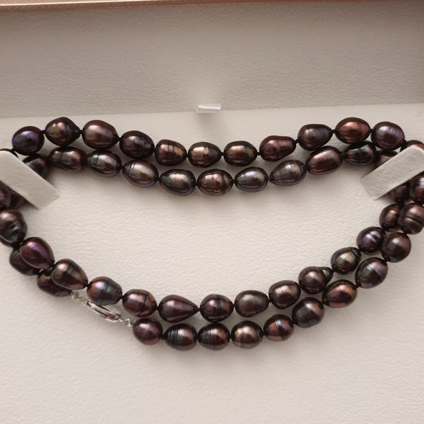 62cm colier unisex perle naturale cu inchizatoare argint 925