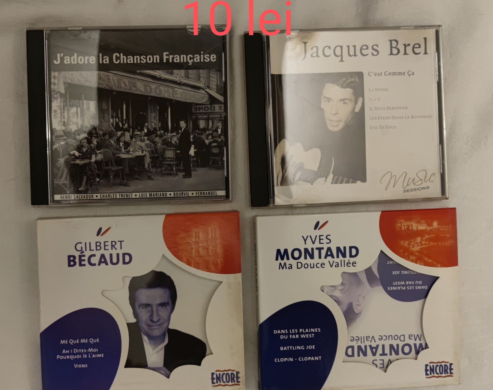 Colectie CD muzica frantuzeasca - Brel, Yves Montand, etc.