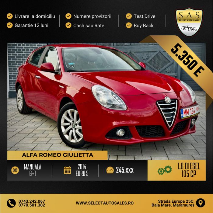 Alfa Romeo Giulietta / 1.6 Diesel / 2014 / Euro 5/ cash sau rate