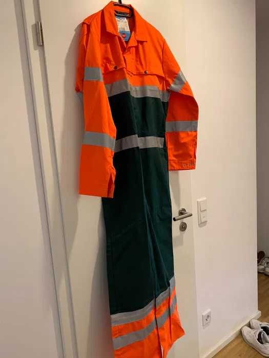 Salopeta de lucru marca Havep, portocaliu-verde , Redeucere 50%