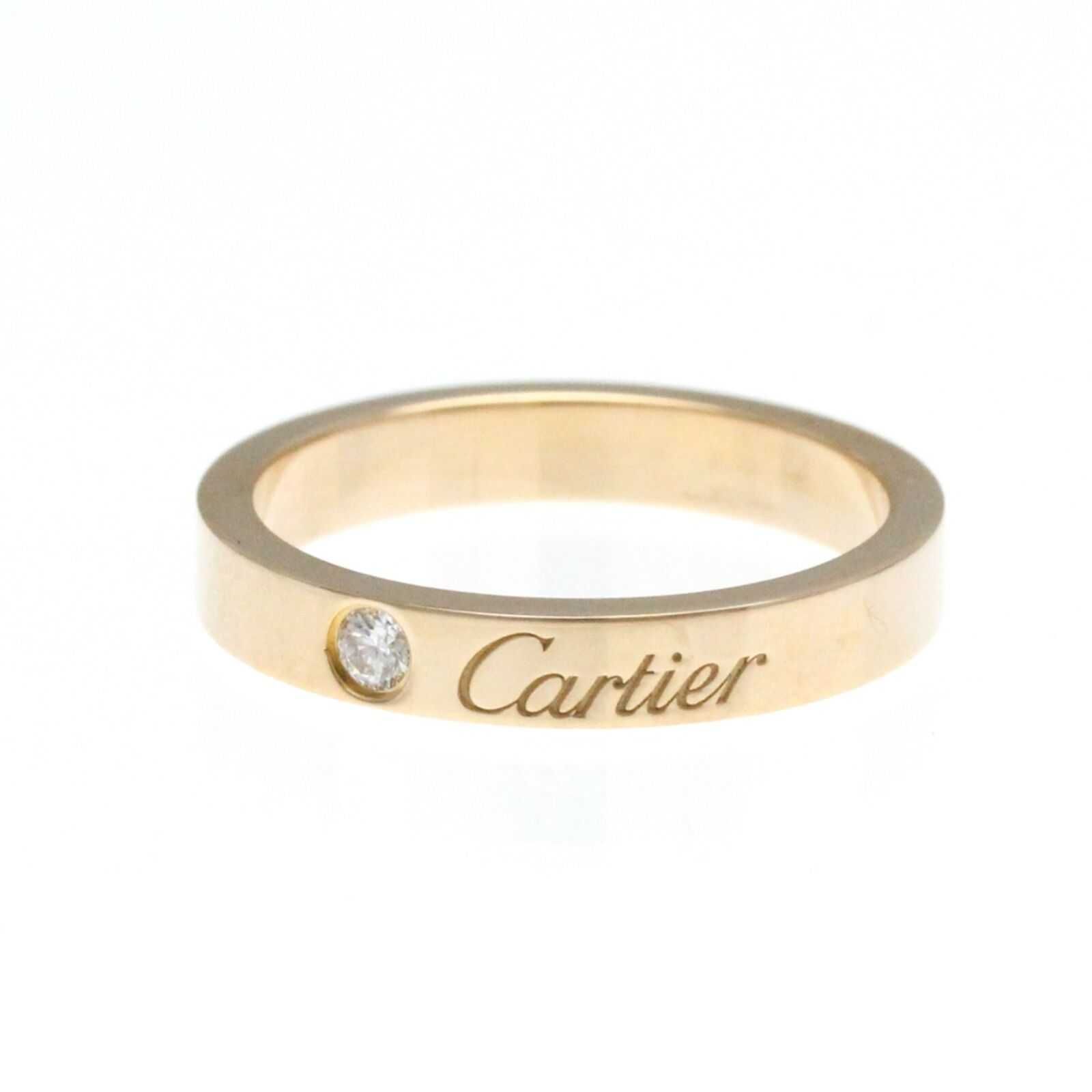 Inel original Cartier C de Cartier  Logo Diamond Aur 18 K - Marimea 50