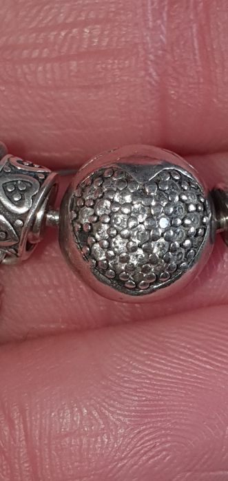 Brățară argint 19 cm + doua charmuri