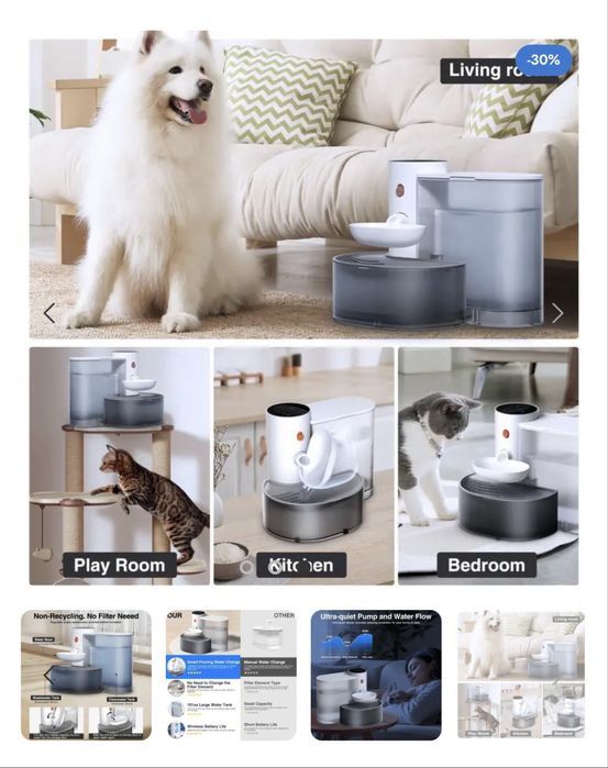 Fantana PetGravity Pisici / Caini