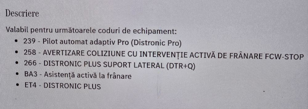 Radar Senzor Mercedes GLA E-Class CClass Vito Sprinter ORIGINAL OFERTA