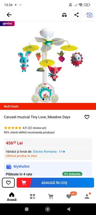Carusel muzical Tiny Love, Meadow Days