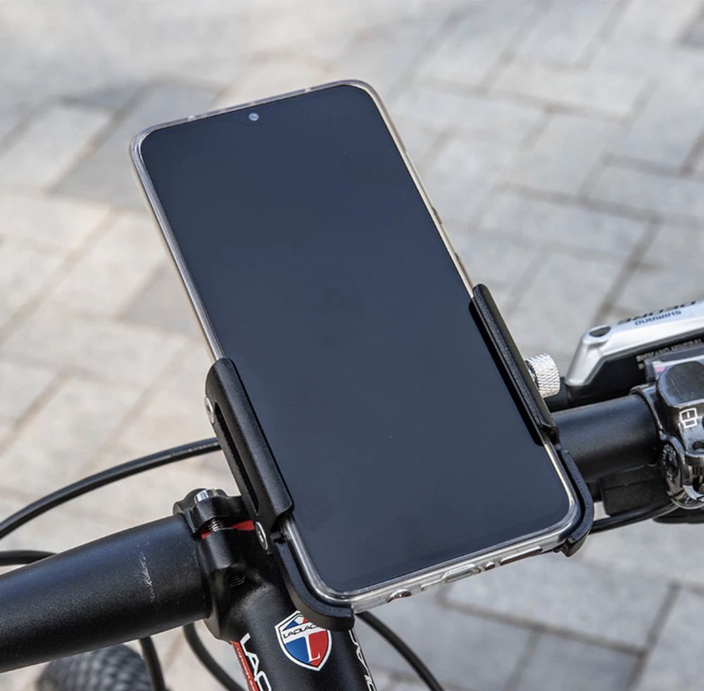 Suport Metalic Telefon Pentru Bicicleta Negru Rezistent la Vibratii