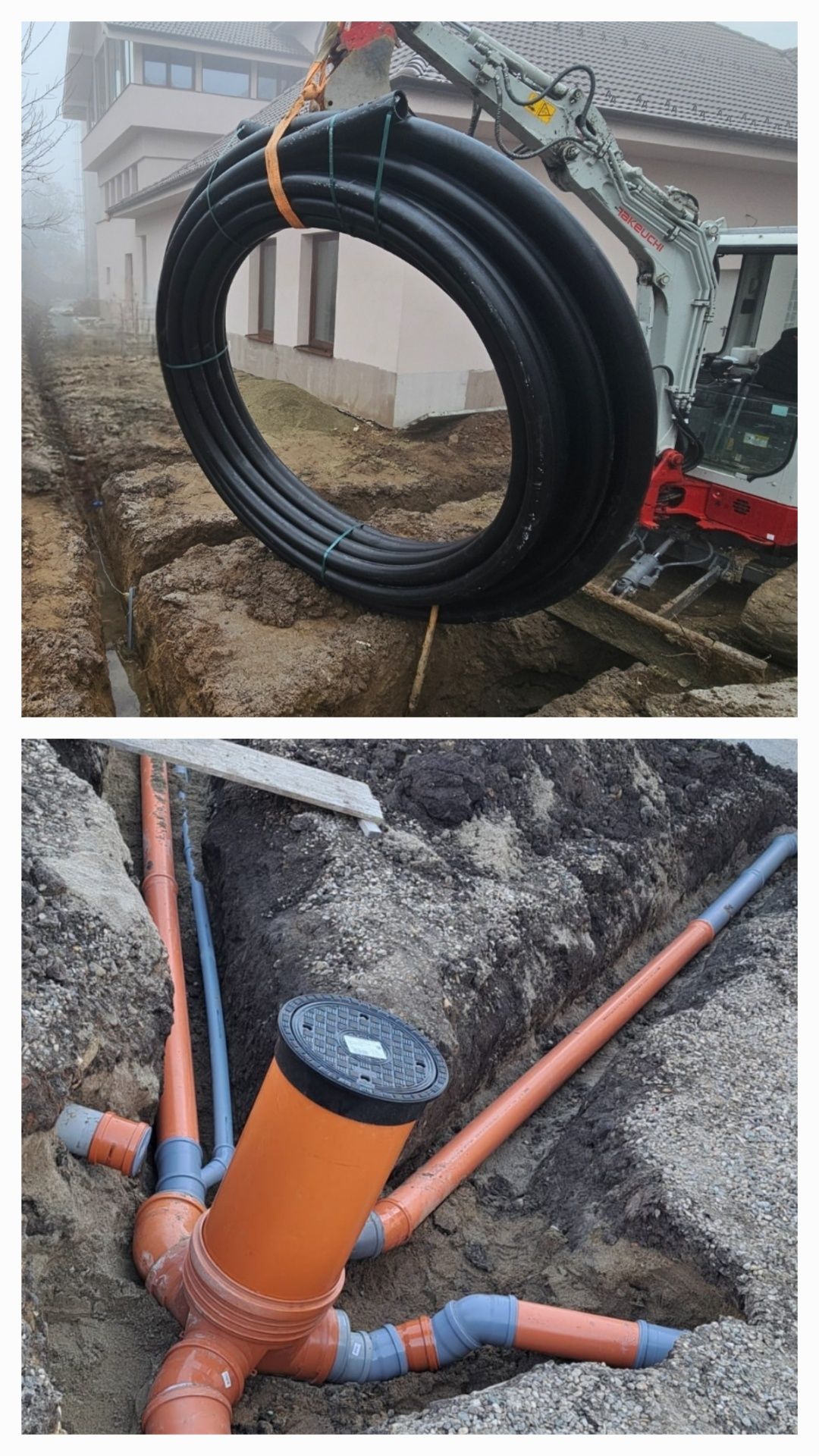 Alba-excavator/buldo+basculabilă-drenaj/apă-canal,pavaj,curți la cheie