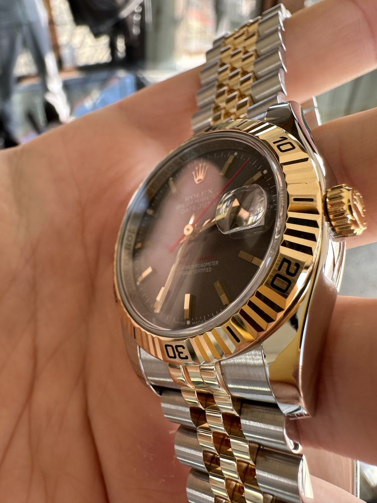 Rolex Datejust 36 Jubilee Turn o Graph, ref: 116263, aur otel CA NOU!