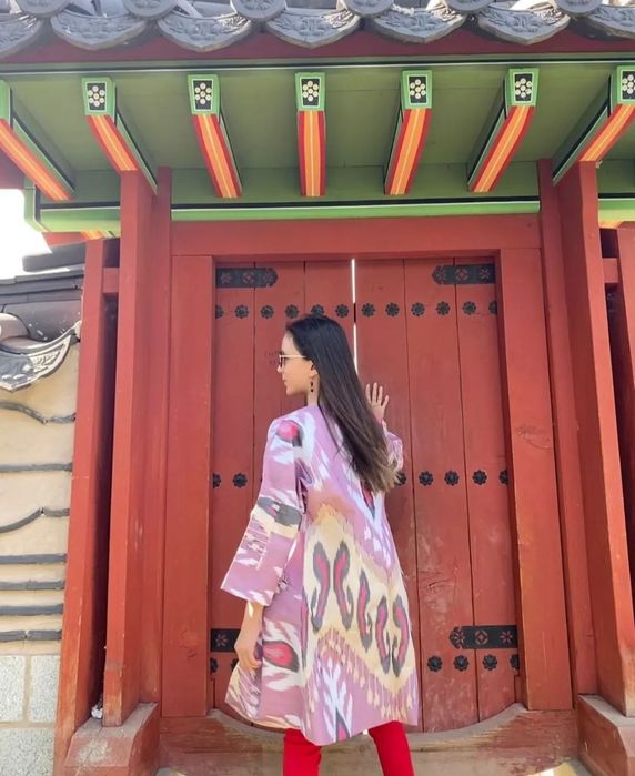 Узбекские чапаны, женские. Узбекская посуда