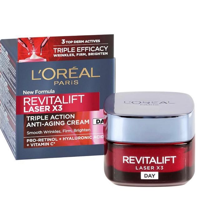 Loreal Revitalift Laser x3 Дневен крем за лице против бръчки х50 мл