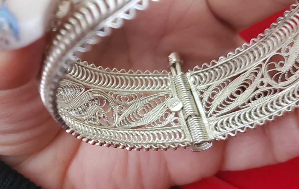 AG63, bratara argint 925,noua/marcata, masiva, filigran,deosebita