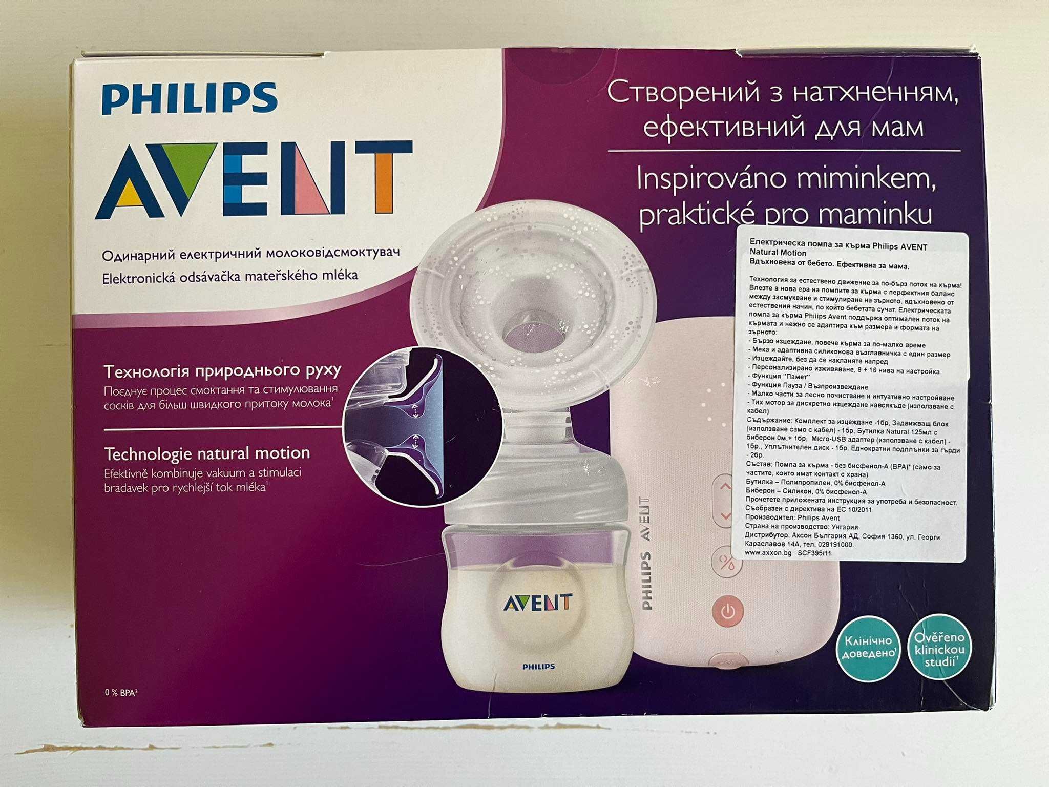 Електрическа помпа за кърма Philips Avent като нова с подаръци!