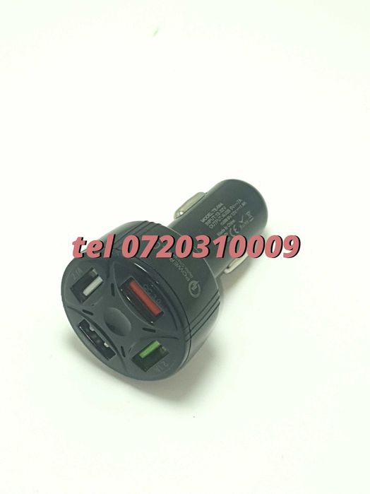 Superfastcharge Incarcator Auto Cu Patru Porturi Usb Partycharge