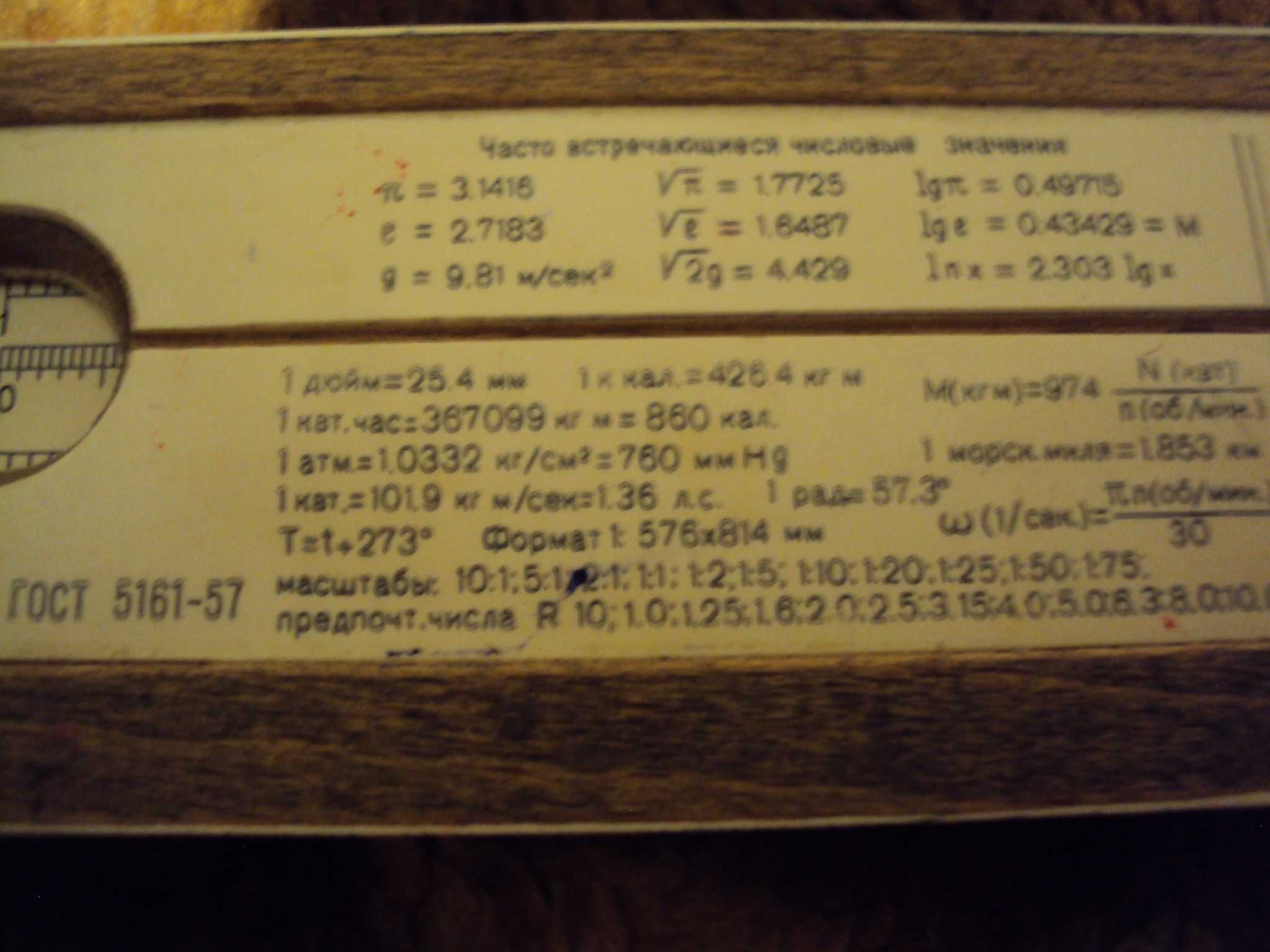 Винтидж линийка от 1970 година.  Сделано в СССР - Ленинград.