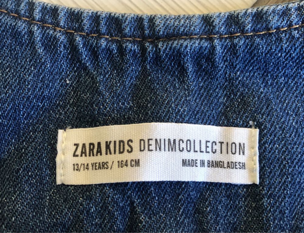 Нов дънков гащеризон zara, 164 см