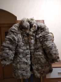палто от сребърна лисица
