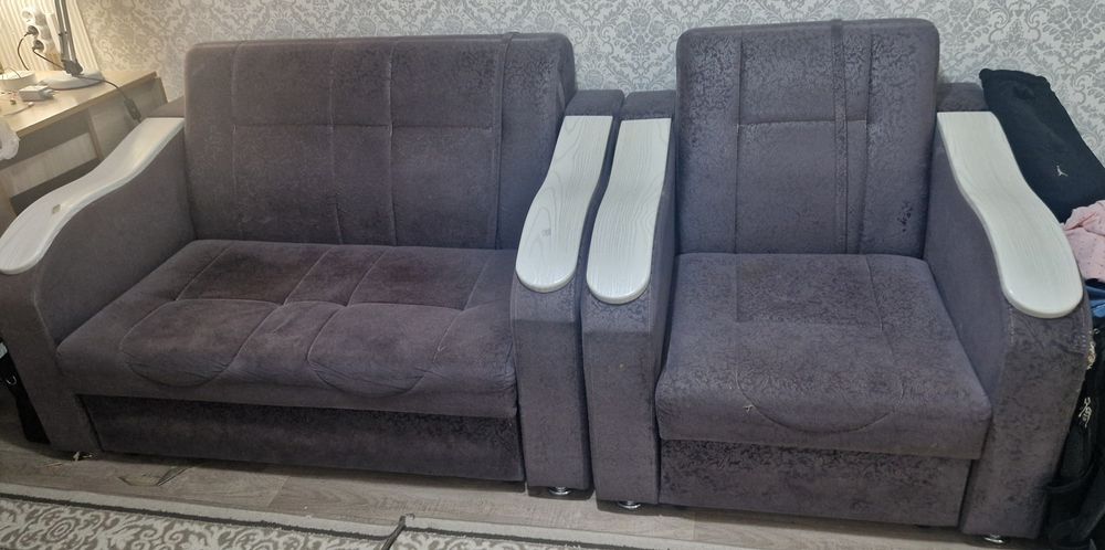 Продам мягкий уголок 1,5 и кресло раскладное