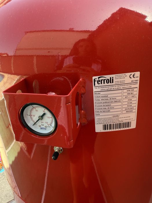 Vas de expansiune hidrofor Ferolli 500 litri vertical 10 bari