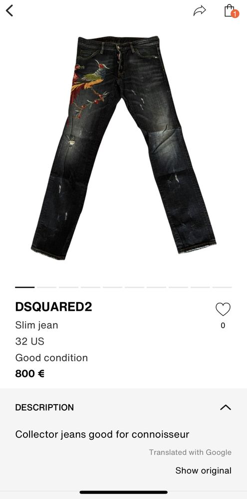 Дънки Dsquared2 Bird detail