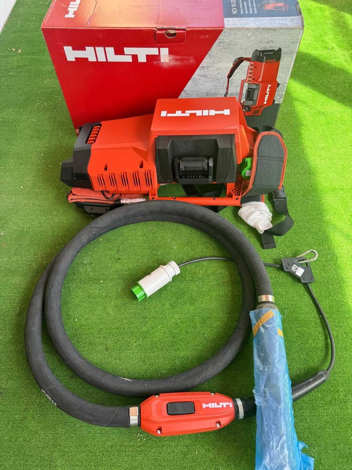 Vibrator de beton cu rucsac Hilti NVC 10-20 si lance vibranta