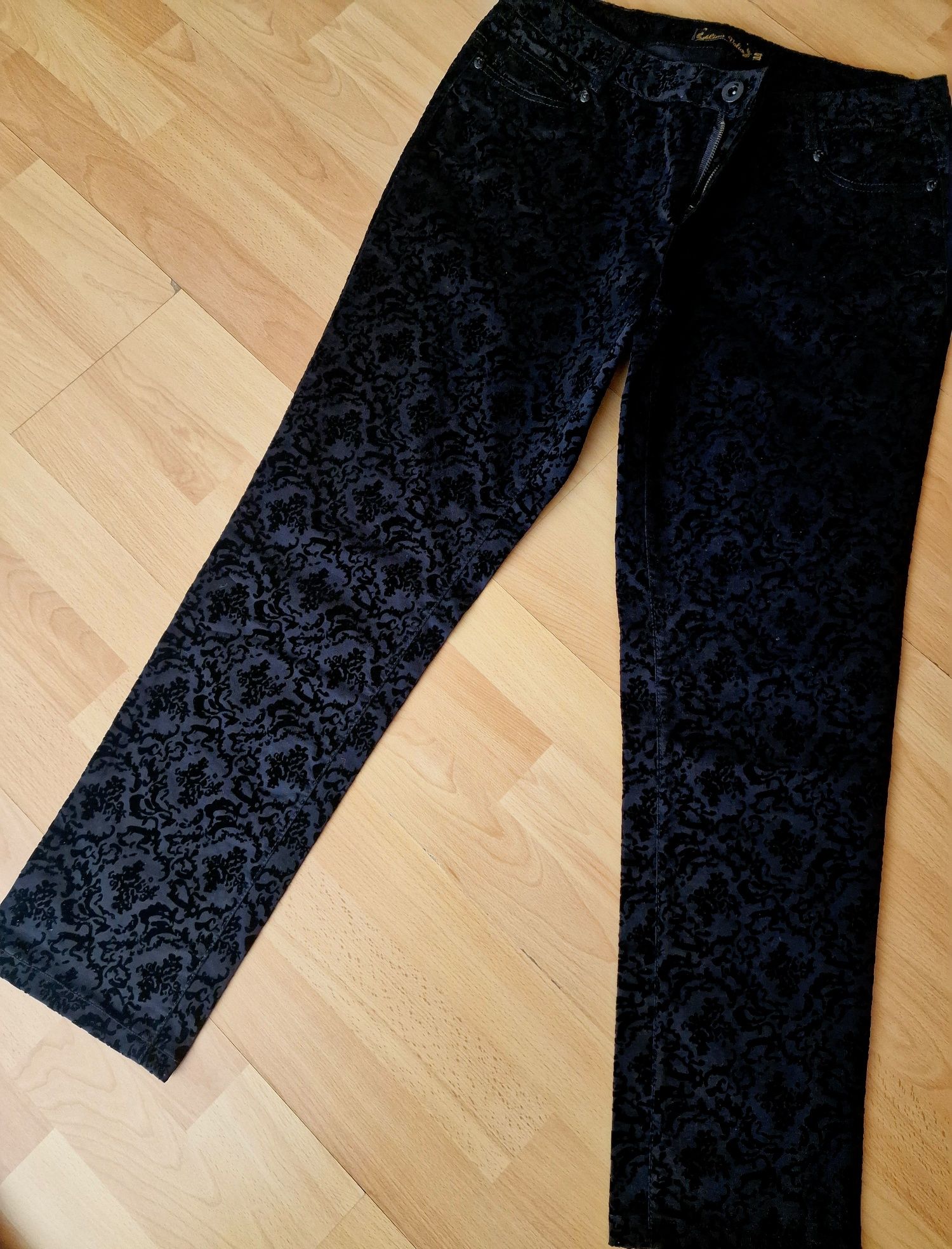 Pantaloni eleganți dama, insertii catifea, diverse mărimi, import Ital