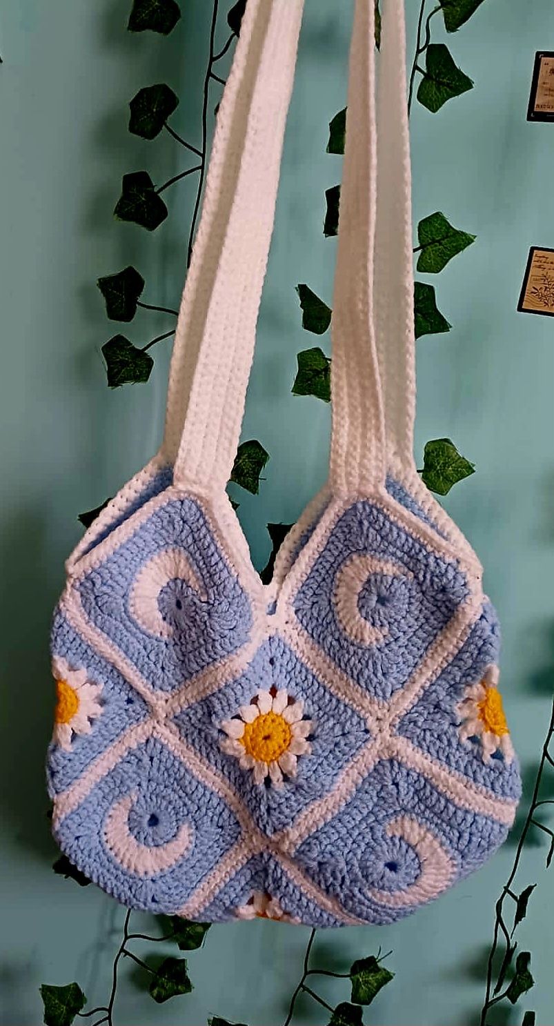 geanta tote bag, geanta de cumparaturi/ de plaja crosetata