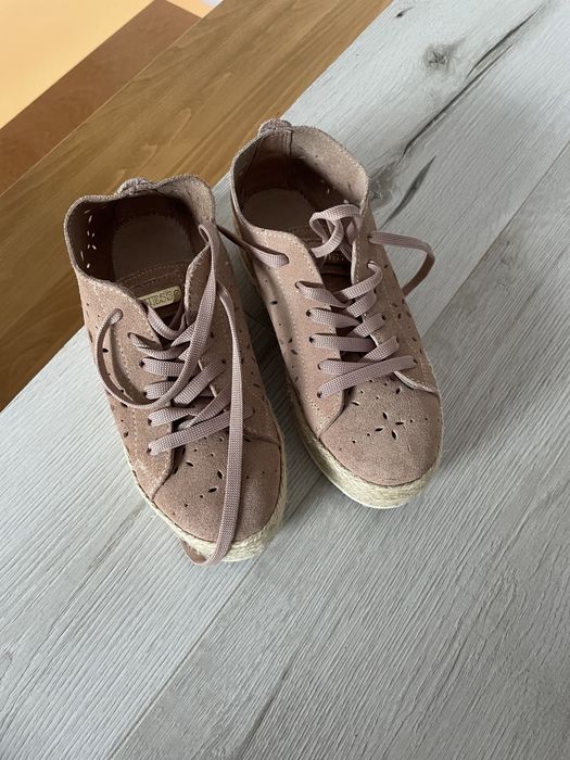 Espadrile Guess piele intoarsa