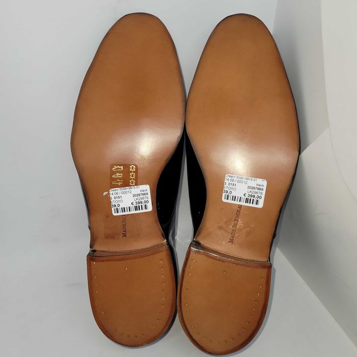 Crockett & Jones "Cheam" Black Patent, Size UK 5 E / EUR 39