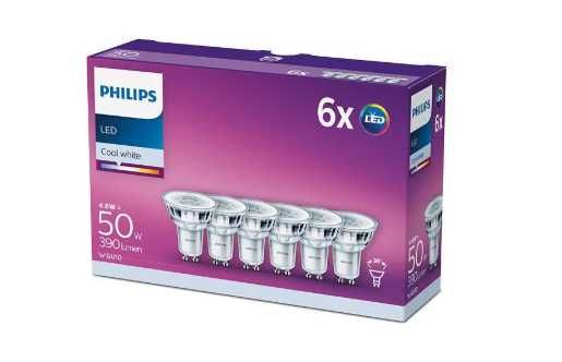SET 6x Bec LED, Philips, GU10/4,6W/230V, 4000K