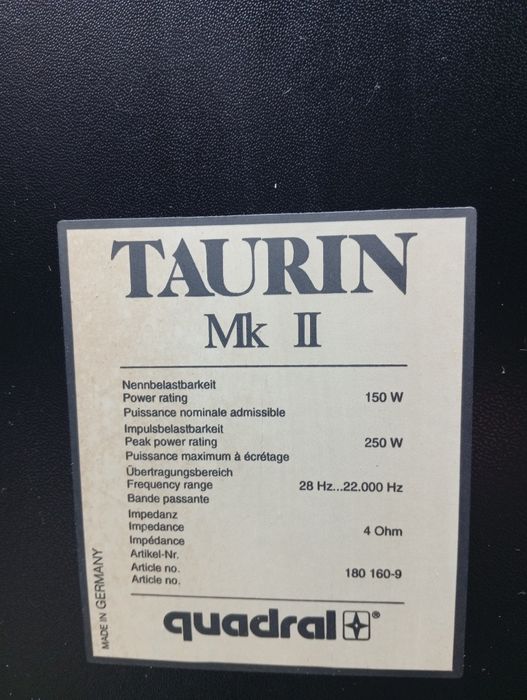 Тонколони QUADRAL Taurin mk-II