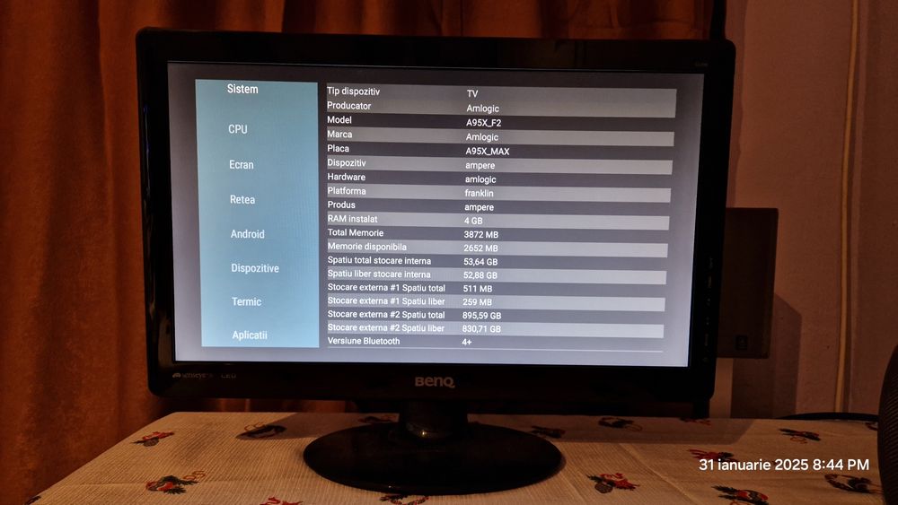 Android TV Box 4K, SATA pt hard-disk, retea gigabit