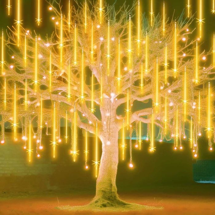 Коледни лампички ледени висулки 3м х 40см с функция падаща комета