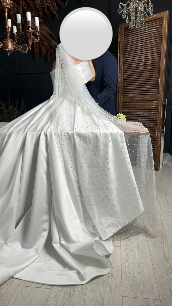 Свадебное платье рыбка со съемным шлейфом