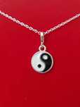 AG227,set argint 925,nou/marcat Yin/Yang, pandantiv detasabil