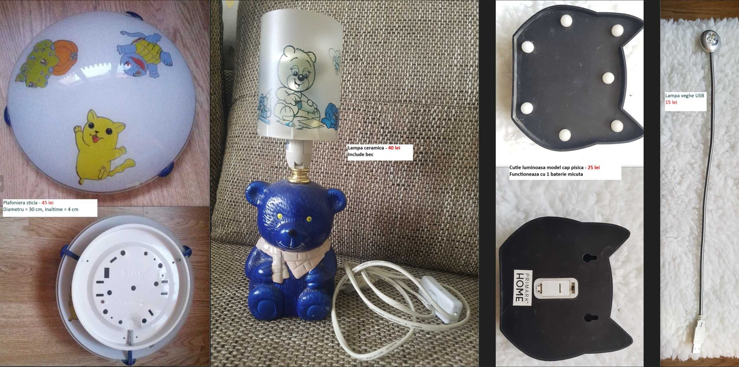 Diverse luminat: Lustre, Lampadar/Lampi, Plafoniere & Abajururi sticla
