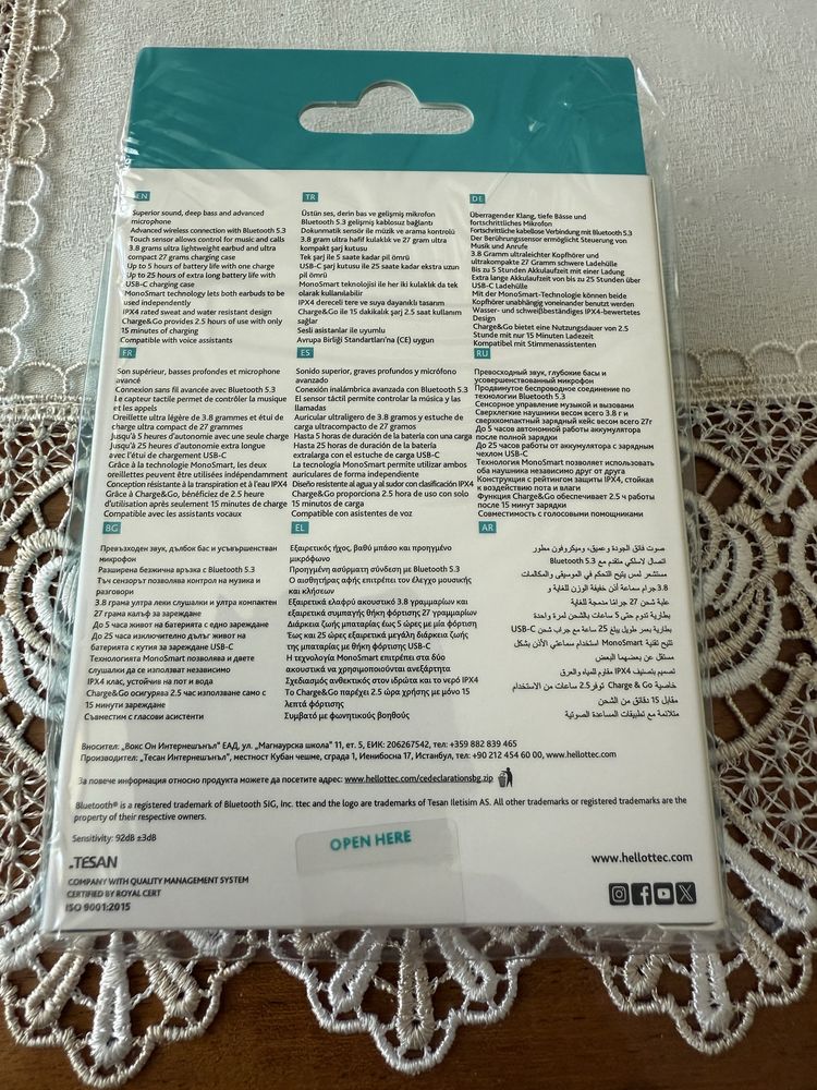 Слушалки ttec чисто нови