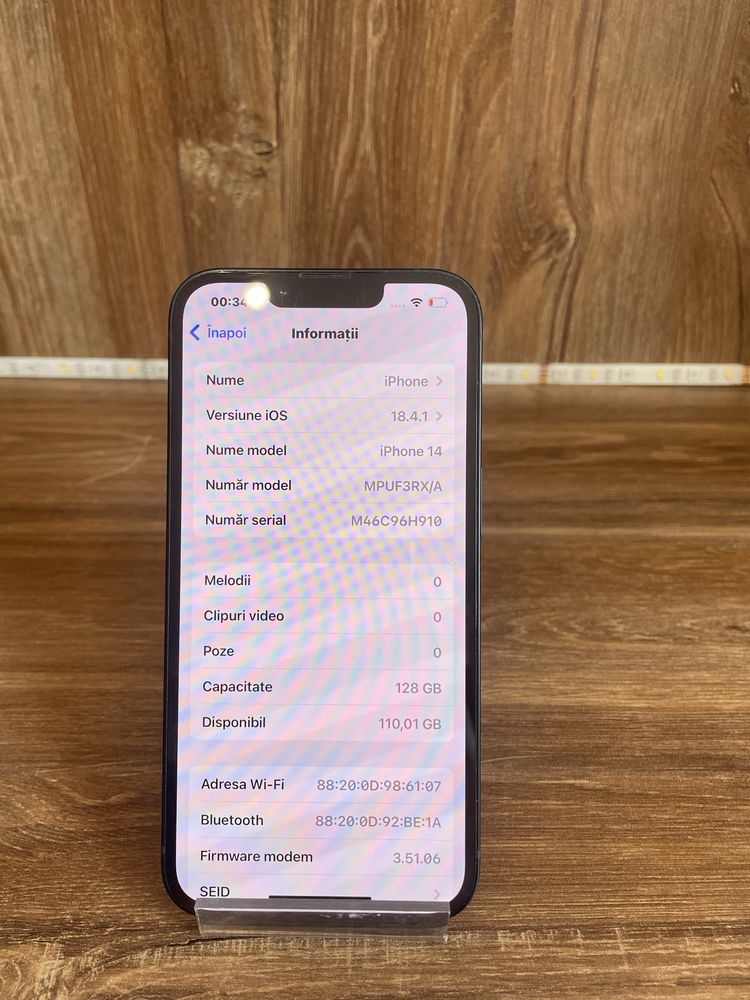 Iphone 14 midnight ,128 Gb