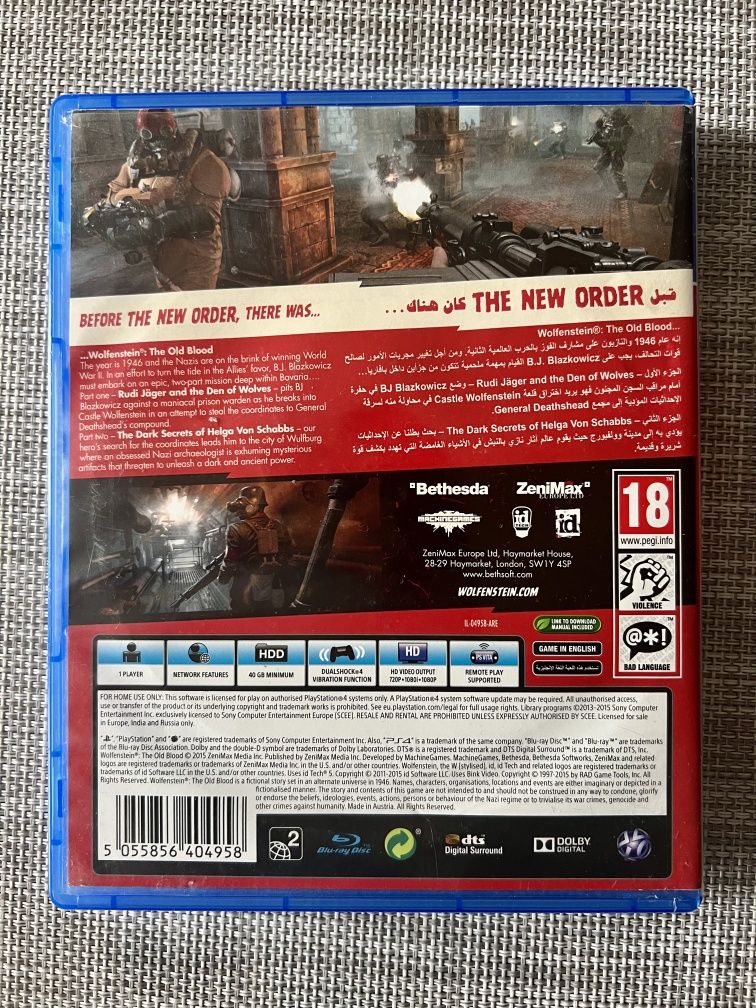 Wolfenstein THE OLD BLOOD PS4