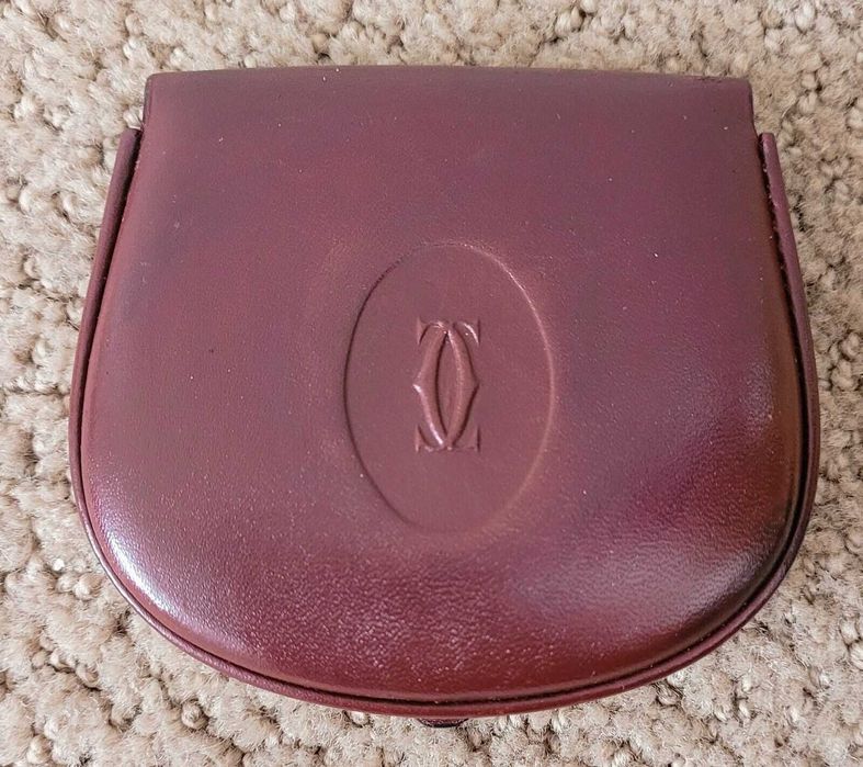 Portofel Monede CARTIER Les Must de Cartier Leather Bordeaux