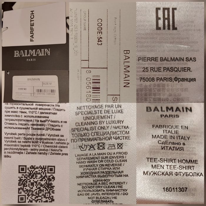 Tricou Balmain Signature Stars serie articol CH1EH135GD27 S-L