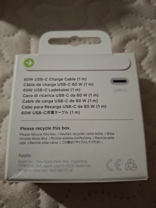 Cablu incarcare apple original mufa tip C