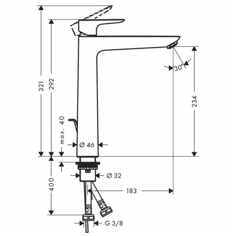 Смесител Hansgrohe Talis Е 240, Brushed Bronze