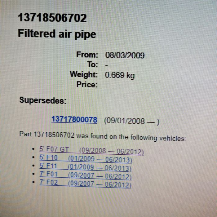 Tubulatura aer turbina bmw n57