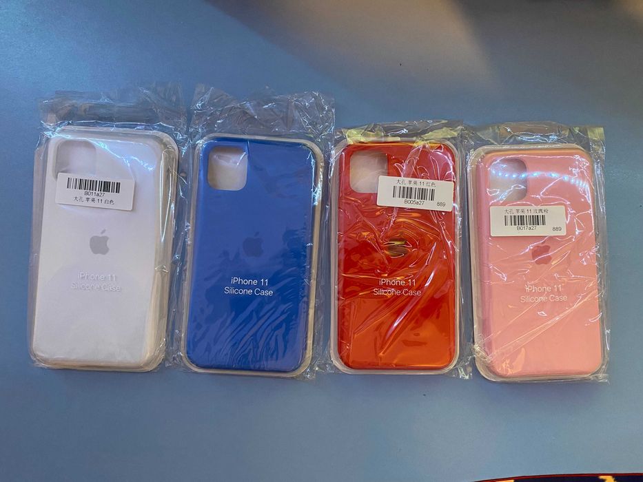 Husa Iphone 11, din silicon, ALB/ALBASTRU/ROSU/ROZ