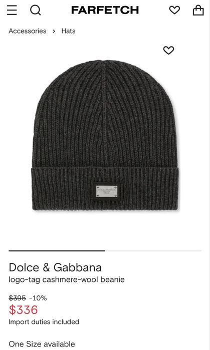 Зимна шапка (вълна и кашмир)на  Dolce & Gabbana