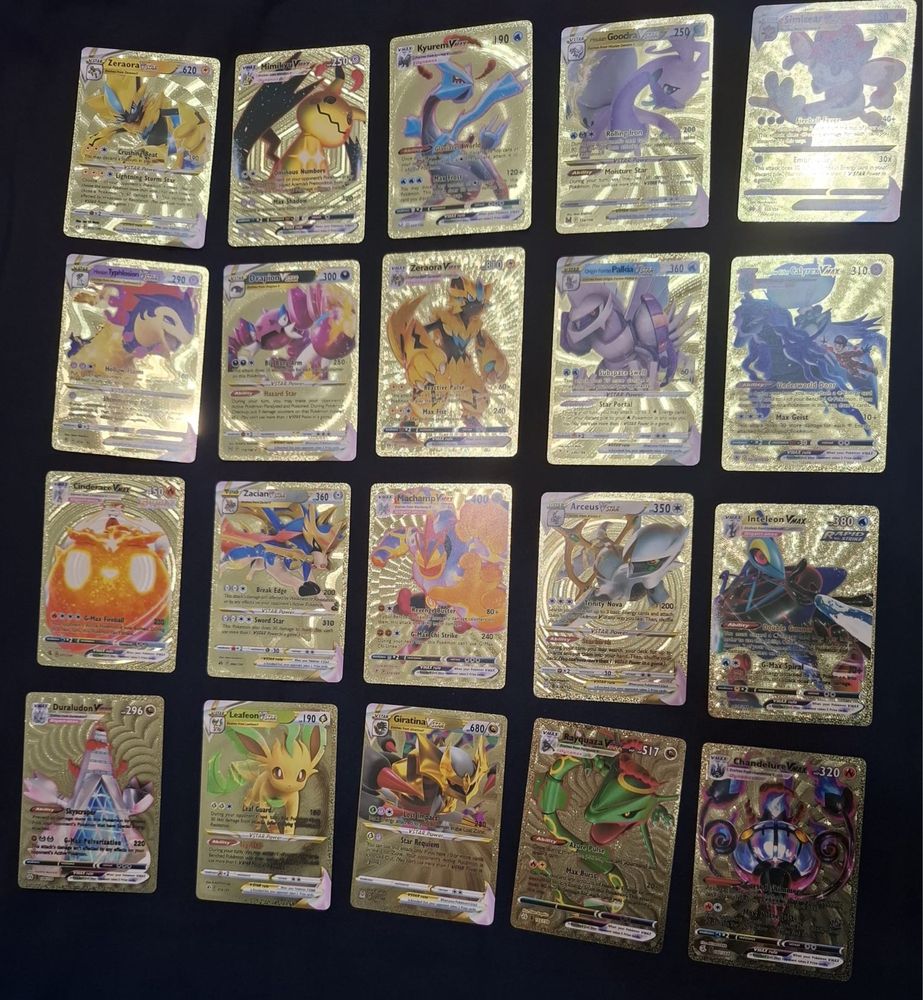 Pokemon cards aurii si mc